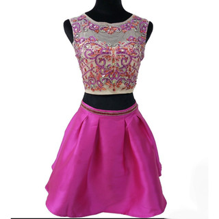 Set áo croptop và váy ngắn  đính đá vnxk dư Crystal Doll