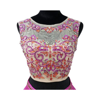 Set áo croptop và váy ngắn  đính đá vnxk dư Crystal Doll