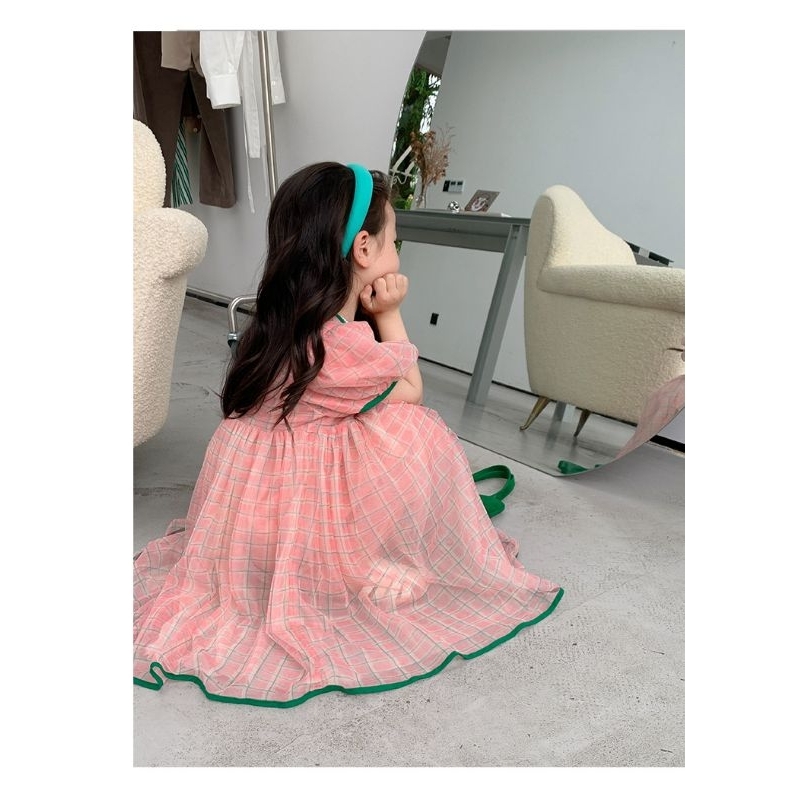 Váy Đầm Công Chúa Cao Cấp Xuất Hàn Jam & Jenny  Kẻ Caro Màu Vàng Tươi Cho Bé Gái 1-10T 10-35kg