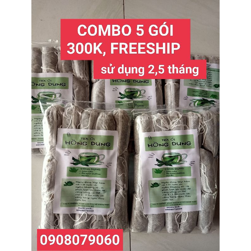 COMBO 45 túi (tặng 15 túi)TRÀ ỔI PHƠI KHÔ liều lượng đủ dùng cho 1 ngày 170-200gam/15. mua 2 combo tặng 1 combo
