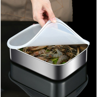 Inox 304 Hộp 600 /1000m lHộp Đựng Thực Phẩm Đông Lạnh Chống Rò Rỉ Giữ Tươi Bảo Quản Thực Phẩm