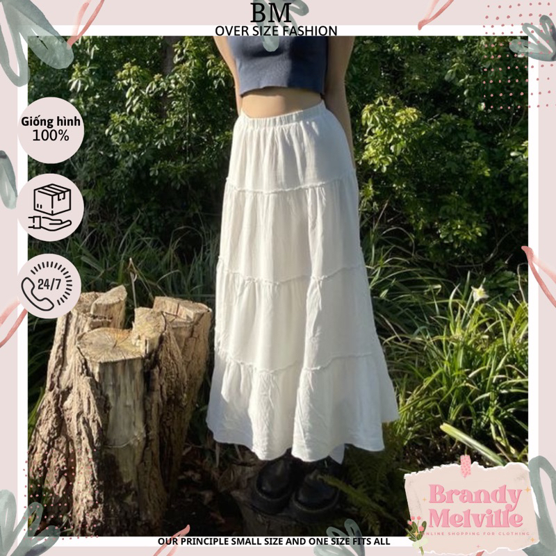 Váy Midi 4 Tầng Dáng Xoè Izzy Skirt [Brandy Melville] Shopee Việt Nam