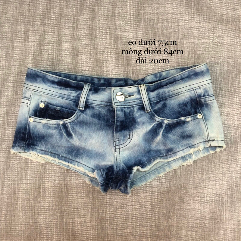 quần jeans ngắn cạp thấp y2k 2hand / minishort jeans 2hand | Shopee ...