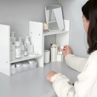 Kệ sách để bàn bằng gỗ đa năng màu trắng tháo rời lắp ghép dễ dàng tiện lợi