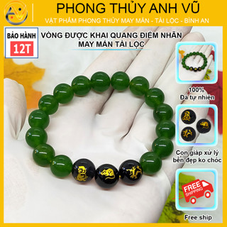 Vòng tam hợp quý nhân thân tý thìn - chất liệu mã não tự nhiên - size 8 10ly - may mắn tài lộc