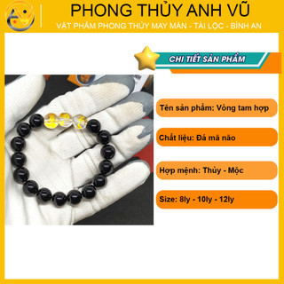 Vòng tay 12 con giáp tam hợp thân tý thìn - size 8 10 12ly - khai quang điểm nhãn - may mắn tài lộc