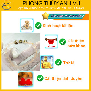 Vòng tay 12 con giáp tam hợp thân tý thìn chất liệu mã não - cho nữ mệnh thủy, kim -may mắn tài lộc