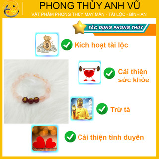 Vòng tay tam hợp thân tý thìn chất liệu mã não đã khai quang - cho nữ mệnh hỏa, thổ -may mắn tài lộc