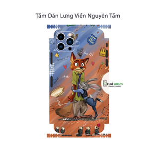Tấm dán Skin Mặt Sau Cáo Thỏ FULL VIỀN 14 pro max , 13 pro max ,12 pro max , 11 pro max , xs max - FukiShop