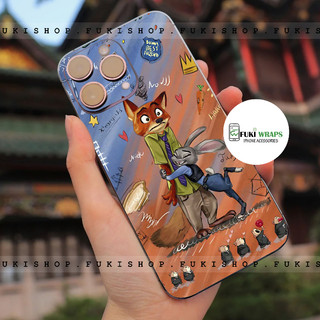 Tấm dán Skin Mặt Sau Cáo Thỏ FULL VIỀN 14 pro max , 13 pro max ,12 pro max , 11 pro max , xs max - FukiShop