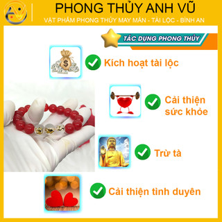 Vòng tay mã não đỏ thân tý thìn đã khai quang điểm nhãn - hợp người mệnh hỏa, thổ - may mắn tài lộc