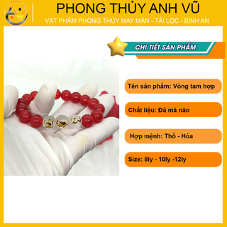 Vòng tay mã não đỏ thân tý thìn đã khai quang điểm nhãn - hợp người mệnh hỏa, thổ - may mắn tài lộc