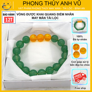 Vòng phong thủy may mắn thân tý thìn đã khai quang - chất liệu mã não tự nhiên - may mắn tài lộc