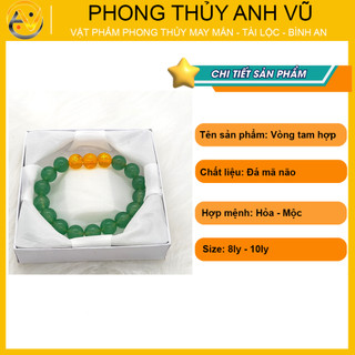 Vòng phong thủy may mắn thân tý thìn đã khai quang - chất liệu mã não tự nhiên - may mắn tài lộc