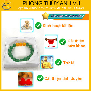 Vòng phong thủy may mắn thân tý thìn đã khai quang - chất liệu mã não tự nhiên - may mắn tài lộc