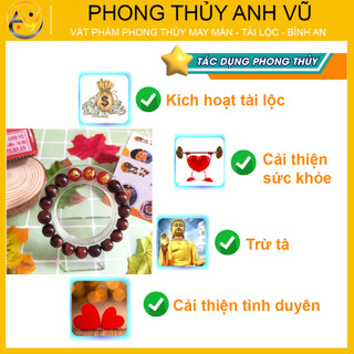 Vòng phong thủy mệnh hỏa thân tý thìn mắt hổ đã khai quang điểm nhãn - 8 10 12ly - may mắn tài lộc