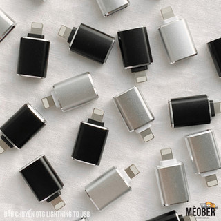 Cổng chuyển đổi OTG Lightn.ing to USB 3.0, nhôm nguyên khối CNC - Silver/Black