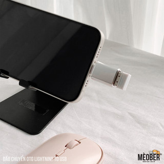 Cổng chuyển đổi OTG Lightn.ing to USB 3.0, nhôm nguyên khối CNC - Silver/Black