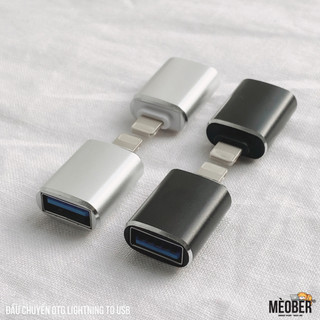 Cổng chuyển đổi OTG Lightn.ing to USB 3.0, nhôm nguyên khối CNC - Silver/Black