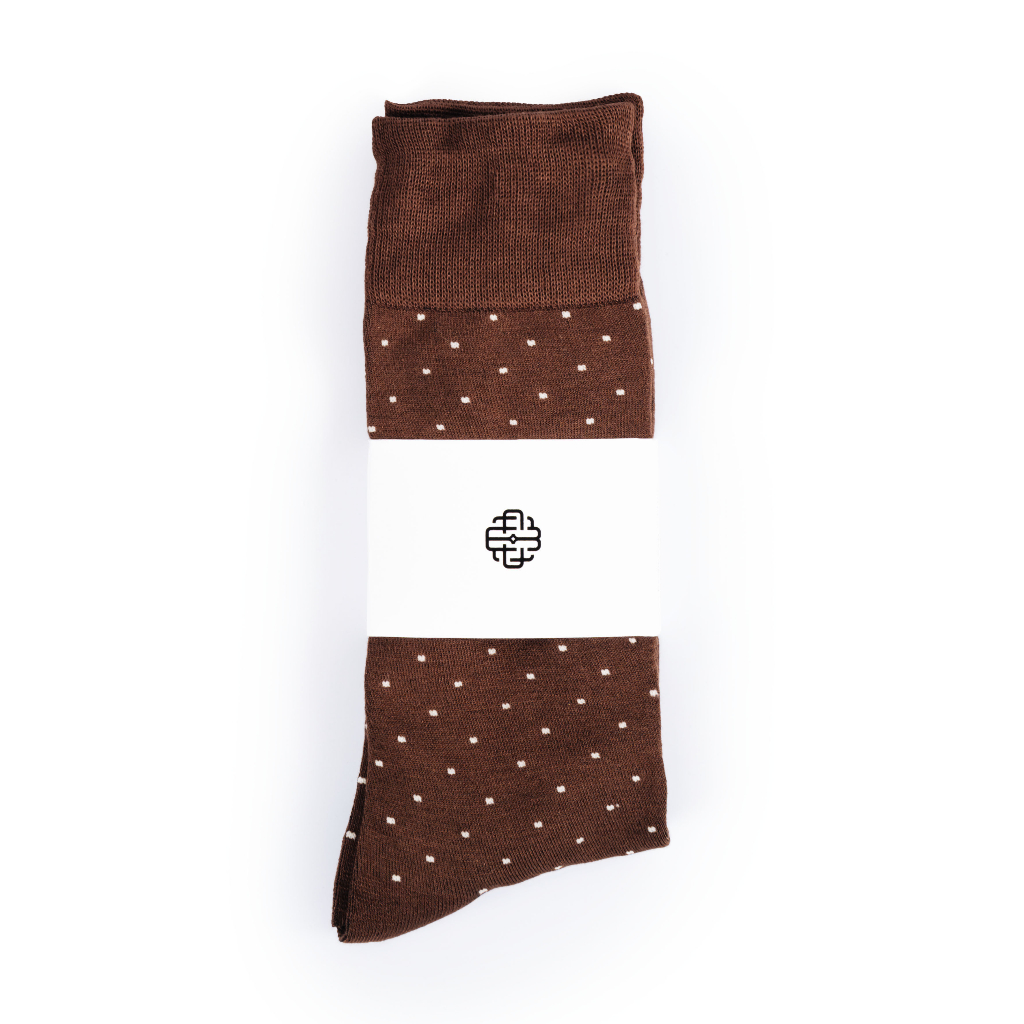 Ảnh Tất Cổ Cao Mang Giày Tây, Chấm Bi Nhỏ 4 Màu - Cotton Co Giãn Thấm Hút Tốt - Thương Hiệu Be Classy 3