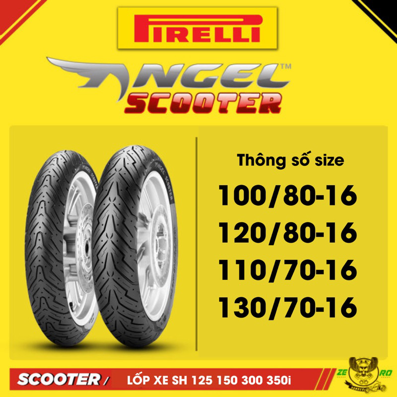 Coppia Pneumatici Pirelli Angel 100/80-16 + 120/80-16 Per Honda SH 125/150, Ottima Aderenza