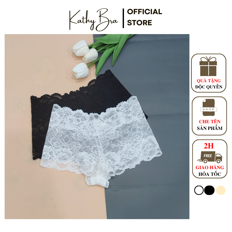Q22 Quần Lót Ren Đùi KATHY BRA Chất Ren Co Dãn Đáy Kháng Khuẩn Sexy Dành Cho Nữ | BigBuy360 - bigbuy360.vn