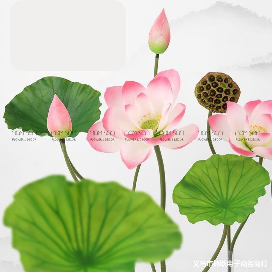 Hoa sen nở to Bông Cao Su PU các loại 24 30 cm trang trí cao cấp ...