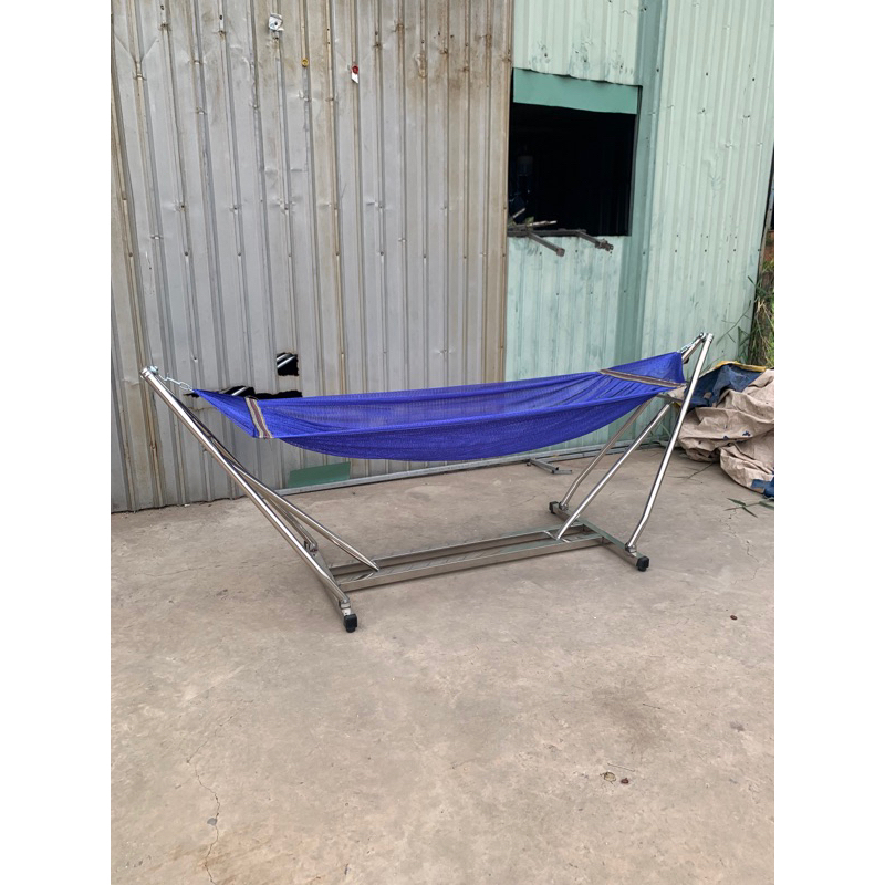 Bộ võng xếp inox cao cấp ống dày 1ly2 (người lớn) | Shopee Việt Nam