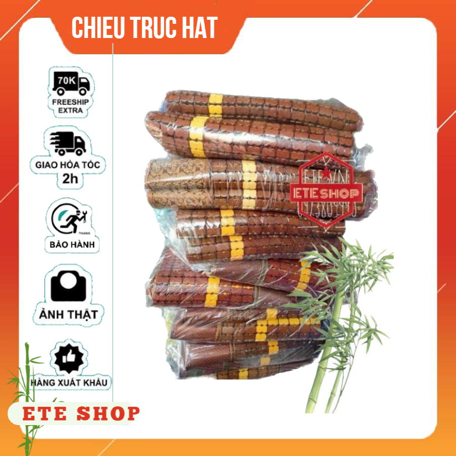 Chiếu trúc vàng nhạt, gold, nâu, chiếu tre loại dày, bóng, bền sạch, giao hỏa tốc