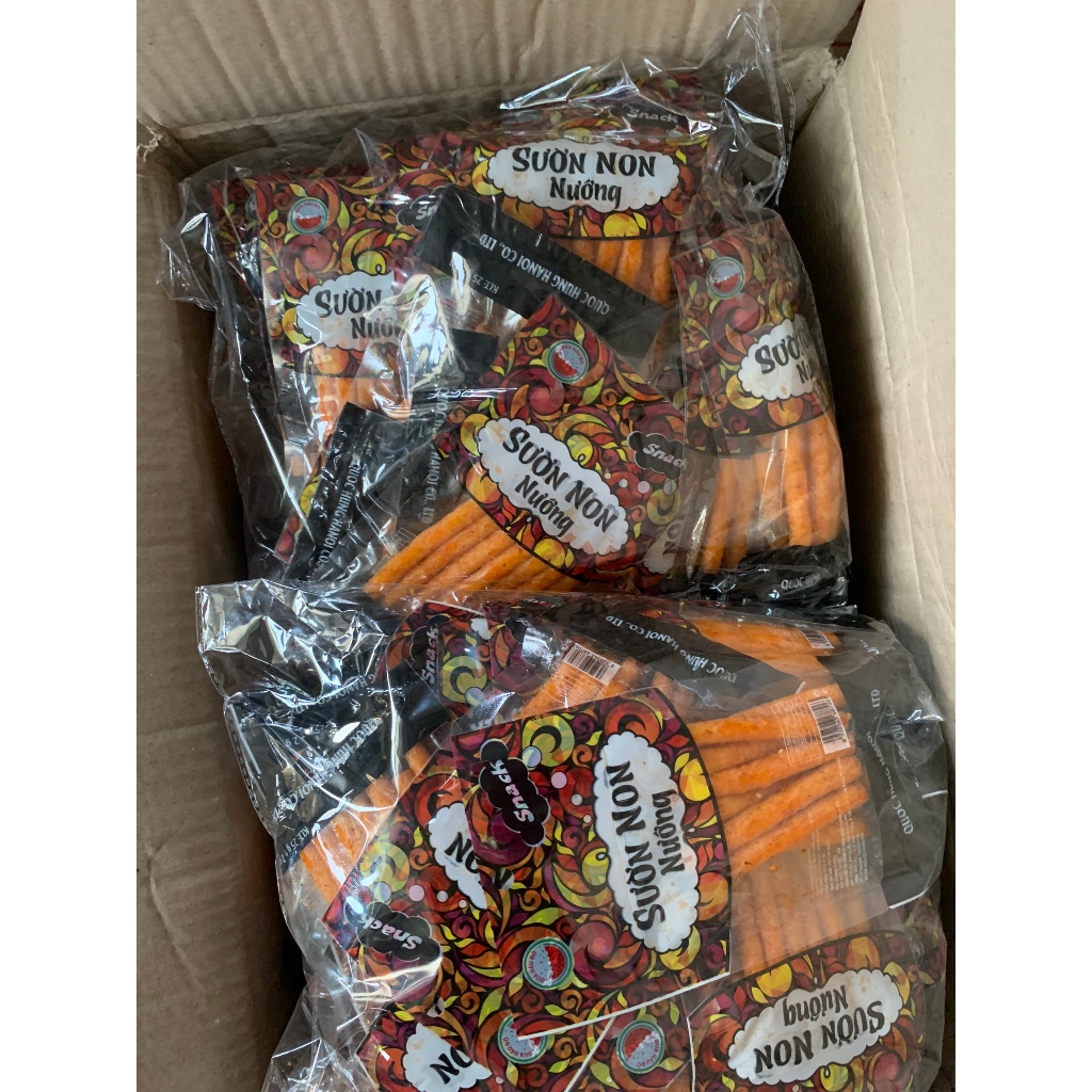 Snack Sườn Non Nướng Gói 26g - Snack Que Cay Dai Đậm Vị, Đồ Ăn Vặt Cổng Trường