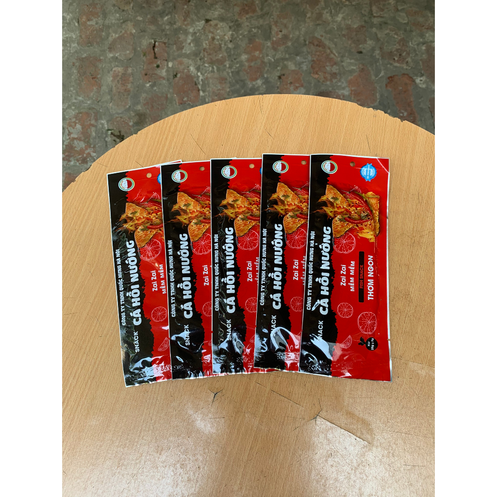 Snack Cá Hồi Nướng Dưa Hấu Đỏ Làm Từ Bột Mỳ, Đồ Ăn Vặt Cổng Trường, Que Cay Tuổi Thơ