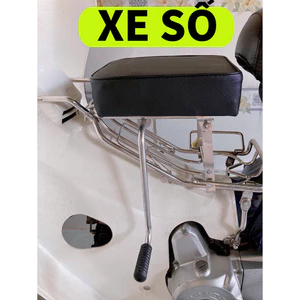 GHẾ ĐI XE MÁY DÀNH CHO XE SỐ / GHẾ ĐÔN SỐ INOX YÊN NỆM ĐEN CHO BÉ