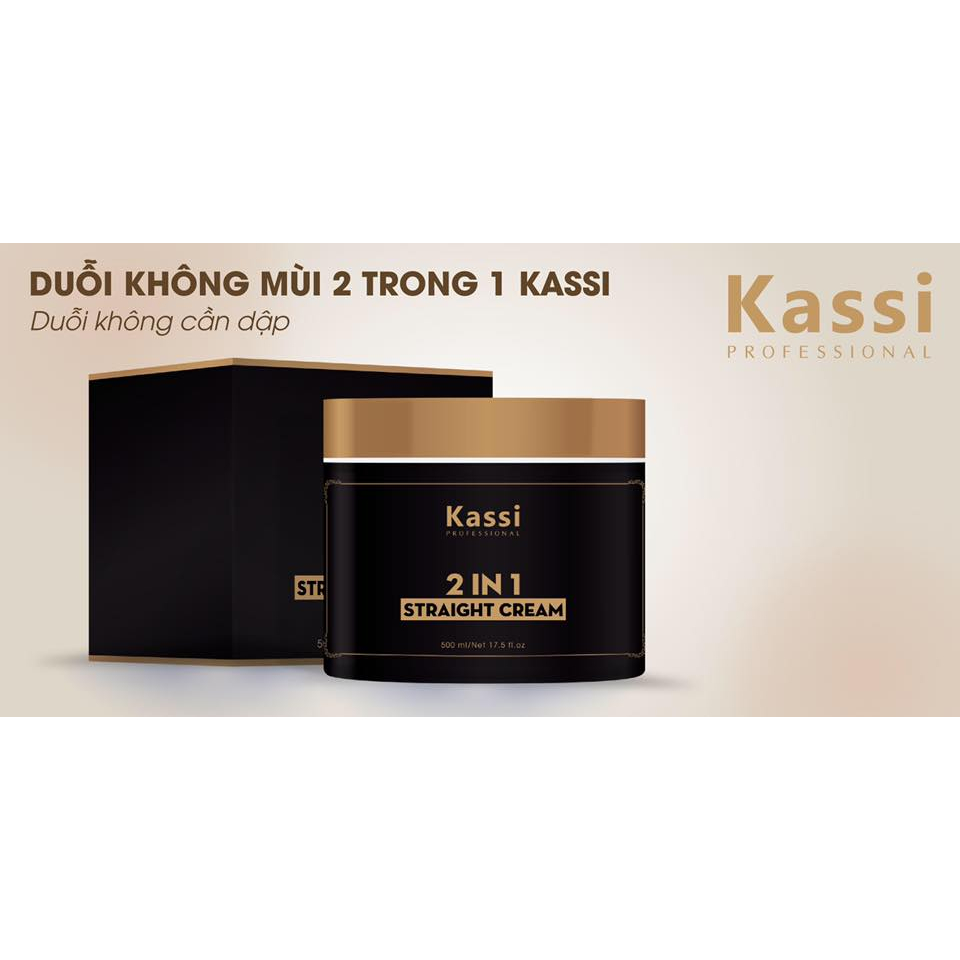 KEM DUỖI TÓC KASSI 2IN1 KHÔNG CẦN KÊM DẬP HŨ 500ML | Shopee Việt Nam