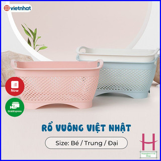 Rổ vuông Việt Nhật 3 size-3301 3302 3303,giỏ đựng đồ đa năng,khay để đồ tiện ích { H }