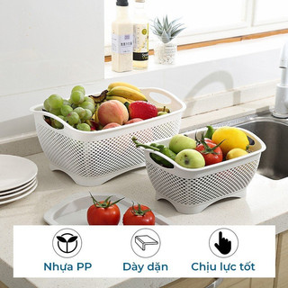 Rổ vuông Việt Nhật 3 size-3301 3302 3303,giỏ đựng đồ đa năng,khay để đồ tiện ích { H }