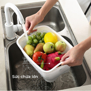 Rổ vuông Việt Nhật 3 size-3301 3302 3303,giỏ đựng đồ đa năng,khay để đồ tiện ích { H }