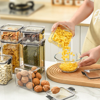 Bộ 3 hộp đựng đồ khô Hokori Việt Nhật 3 size 750ml,1000,l,1500ml ,Hộp bảo quản thực phẩm đồ ăn trong suốt nắp kín { H }