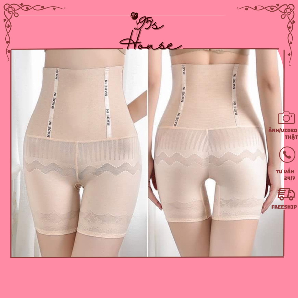 Quần Gen Nịt Bụng Dài Đùi Mặc Váy Nâng Mông Siết Eo, Quần Định Hình Siết Eo Chống Cuộn QG08