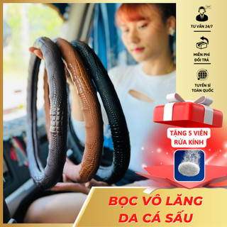 Bọc vô lăng Da Cá Sấu chống trơn, chống trượt, Đủ size