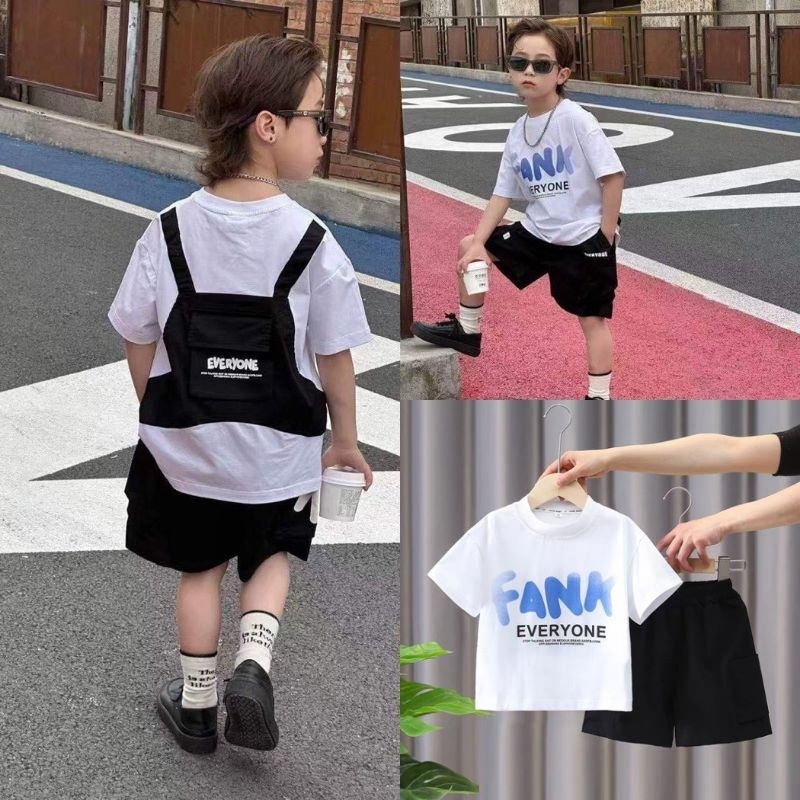 Bộ quần áo bé trai size đại từ 18-45kg hàng QC cao cấp Q043