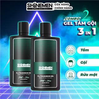 [MUA 1 TẶNG 1] Sữa Tắm Gội và Rửa mặt 3 in 1 cho nam trưởng thành trung niên SHINEMEN hương Mint-Man bổ sung Collagen