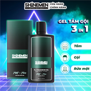 Sữa tắm gội và Rửa mặt kiềm dầu 3 in 1 SHINEMEN hương nước hoa MINT-MAN chiết xuất thiên nhiên 300ml