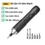 𝐃𝐞𝐥𝐢 - Máy Vặn Vít Cao Cấp Deli - Bắt Siết Bắn Đinh Ốc Dùng Pin 2.000mAh Nhỏ Gọn - Đèn Led Tiện Dụng Cho Sửa Chữa — ảnh 4