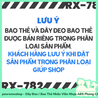 [Sẵn VN - Hỏa Tốc] Dây Đeo Thẻ / Bao Thẻ Nhân Viên Ngang Nhựa ABS Phong Cách Nhân Vật Anime Manga Game Gundam