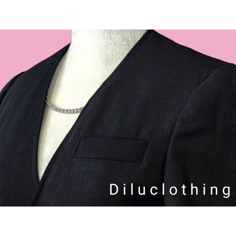 Áo blazer nữ [MAY THEO SỐ ĐO] -áo khoác vest -chất liệu cao cấp, 2 lớp-lót lụa, không cổ ngắn tay -Tiệm may Diluclothing