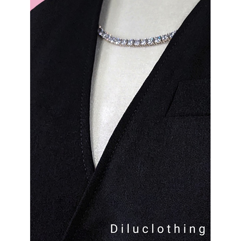Áo blazer nữ [MAY THEO SỐ ĐO] -áo khoác vest -chất liệu cao cấp, 2 lớp-lót lụa, không cổ ngắn tay -Tiệm may Diluclothing