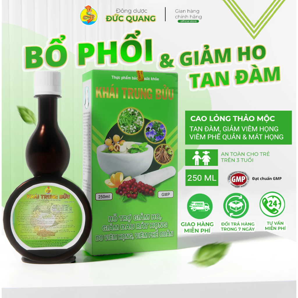 Bổ Phổi Khái Trung Bửu Rồng Việt Nam - Giúp bổ phế, giảm ho, đàm, đau rát họng do viêm họng, viêm ph