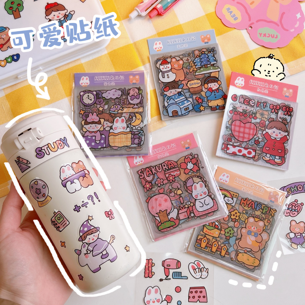 20 Tờ - 100 Hình Sticker Họa Tiết Hoạt Hình Dễ Thương (giao ngẫu nhiên)