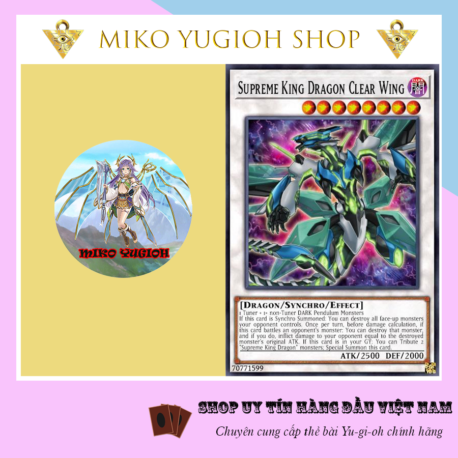 Miko Yugioh Thẻ Bài Yugioh Chính Hãng Tiếng Nhật Supreme King Dragon Clear Wing Ac03 8412