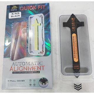 Kính cường lực KHUNG TỰ DÁN Chống nhìn trộm Magicbox Black Arrow cho AiFon có tự lấy bụi, có màng lưới bảo vệ loa (Đen)